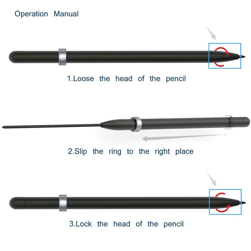 WSD Mechanical Pencils, Magnetic Control Pencil, CNC Machined, Universal 2.0mm Pencil Refill, Black - Image 2